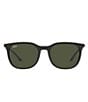 Color:Black - Image 2 - Unisex RB4386 54mm Square Sunglasses