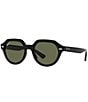 Color:Black - Image 1 - Unisex RB4399 53mm Polarized Butterfly Sunglasses