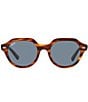 Color:Striped Havana - Image 2 - Unisex RB4399 53mm Striped Havana Oval Sunglasses