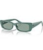 Color:Algae Green/Petrol Green - Image 1 - Unisex RB4425 Teru 54mm Rectangle Sunglasses