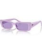 Ray-Ban Unisex RB4425 Teru 54mm Rectangle Sunglasses, Color:Lilac/Violet - Image 1