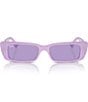 Ray-Ban Unisex RB4425 Teru 54mm Rectangle Sunglasses, Color:Lilac/Violet - Image 2