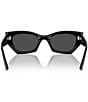 Ray-Ban Unisex RB4430 Zena 52mm Irregular Cat Eye Sunglasses, Color:Black/Dark Grey - Image 4