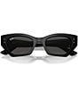 Ray-Ban Unisex RB4430 Zena 52mm Irregular Cat Eye Sunglasses, Color:Black/Dark Grey - Image 5