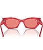 Color:Pink - Image 4 - Unisex RB4430 Zena 52mm Irregular Cat Eye Sunglasses