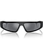 Ray-Ban Unisex RB4432 59mm Mirrored Wrap Sunglasses, Color:Black/Dark Grey - Image 2