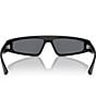 Ray-Ban Unisex RB4432 59mm Mirrored Wrap Sunglasses, Color:Black/Dark Grey - Image 3