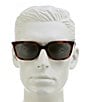Ray-Ban Unisex RB4439D 54mm Square Sunglasses, Color:Havana - Image 3