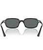 Ray-Ban Unisex RB4455 Zuri 52mm Polarized Rectangle Sunglasses, Color:Black - Image 4