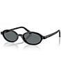 Ray-Ban Unisex RB4472 51mm Polarized Oval Sunglasses - Image 1