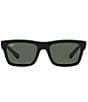 Color:Black - Image 2 - Unisex Warren 54mm Rectangle Sunglasses