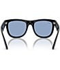 Color:Black/Light Blue - Image 4 - Unisex Wayfarer Reverse 50mm Square Sunglasses