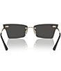 Color:Light Gold/Dark Grey - Image 4 - Unisex Xime RB3730 64mm Irregular Sunglasses