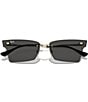 Color:Light Gold/Dark Grey - Image 5 - Unisex Xime RB3730 64mm Irregular Sunglasses