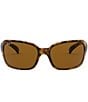Color:Tortoise - Image 2 - Women's 0RB4068 60mm Havana Square Wrap Polarized Sunglasses
