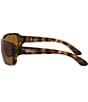 Color:Tortoise - Image 3 - Women's 0RB4068 60mm Havana Square Wrap Polarized Sunglasses