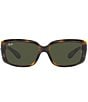 Color:Havana - Image 2 - Women's 0RB4389 55mm Havana Rectangle Sunglasses