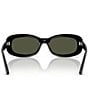 Ray-Ban Women's RB2221 56mm Rectangle Sunglasses, Color:Black/Green - Image 4