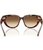 Ray-Ban Women's RB2286 Doreen 52mm Transparent Havana Cat Eye Square Sunglasses, Color:Transparent Havana - Image 4