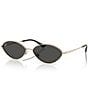 Ray-Ban Women's RB3757 Kai 56mm Oval Sunglasses, Color:Pale Gold - Image 1