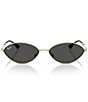 Ray-Ban Women's RB3757 Kai 56mm Oval Sunglasses, Color:Pale Gold - Image 2