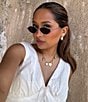 Ray-Ban Women's RB3757 Kai 56mm Oval Sunglasses, Color:Pale Gold - Image 6