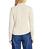 Reba Anissa Point Collar Long Sleeve Embroidered Button Front Top, Color:Twine - Image 2