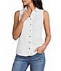 Reba Annie Point Collar Sleeveless Blouse - Image 1
