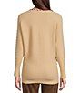 Color:Beige - Image 2 - Bateau Neck Dolman Sleeve Whipstitch Detail Ribbed Sweater