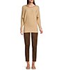 Color:Beige - Image 3 - Bateau Neck Dolman Sleeve Whipstitch Detail Ribbed Sweater