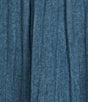 Color:Medium Indigo - Image 3 - Cap Sleeve A-Line Tiered Crochet Detail Dress