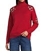 Reba Dahlia Ribbed Jersey Knit Turtle Neck Long Sleeve Sweater - Image 1