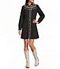 Reba Dakota Point Collar Long Sleeve Embroidered Shirt Dress - Image 1
