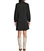 Reba Dakota Point Collar Long Sleeve Embroidered Shirt Dress - Image 2