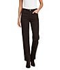 Reba Delaney Stretch Denim Wide Leg Jeans, Color:Chocolate - Image 1