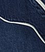 Reba Denim Contrast Piping A-Line Coordianting Skirt - Image 4