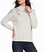 Reba Floral Beading Mock Neck Sweater - Image 5