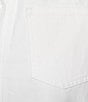 Color:White - Image 4 - Front Slit Denim Midi Skirt