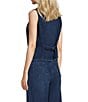 Reba Jenny Denim V-Neck Button Front Coordinating Vest - Image 3