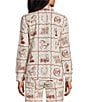 Reba Kira Voile Western Print Point Collar Long Sleeve Coordinating Blouse - Image 2