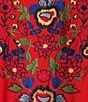 Color:Red Multi - Image 3 - Off-the-Shoulder Long Sleeve Floral Embroidered Dress