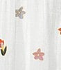 Color:White Multi - Image 5 - Off-The-Shoulder Short Sleeve Smocked Back Floral Embroidered A-Line Midi Dress