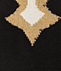 Color:Black - Image 4 - Scoop Neck Western Motif Jacquard Bead Embellished Sweater