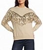 Reba Sequin Fringe Sweater - Image 1