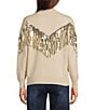 Reba Sequin Fringe Sweater - Image 2