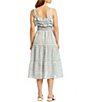 Color:Multi Stripe - Image 2 - Smocked Lurex Stripe Ruffle Square Neck Shoulder Straps Tiered Dress