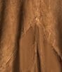 Reba Suede Open Front Fringe Detail Cape, Color:Vicuna - Image 3