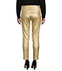 Color:Gold - Image 2 - Tanya Coated Denim Skinny Jeans