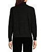 Color:Black - Image 2 - Turtleneck Long Sleeve Embellished Sweater