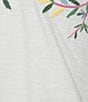 Color:White Multi - Image 4 - V-Neck Floral Embroidered Short Sleeve Knit Top